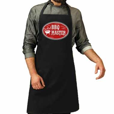 Bbq master cadeau barbecue schort zwart voor heren