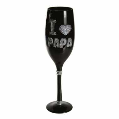 I love papa glitter glas
