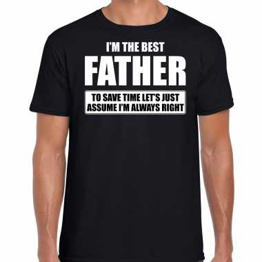 I'm the best father t-shirt zwart heren - de beste vader cadeau