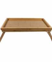 1x bamboe ontbijt op bed dienbladen tafeltjes 50 x 30 cm