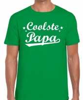 Coolste papa cadeau t shirt groen voor heren