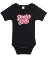 Daddys girl geboorte cadeau romper zwart voor babys