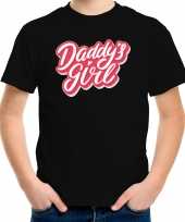 Daddys girl vaderdag cadeau t shirt zwart voor meisjes