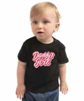 Daddys girl vaderdag cadeau t shirt zwart voor peuters