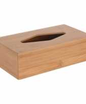 Diy tissuebox tissuedoos versieren blanco bamboe hout 25 cm