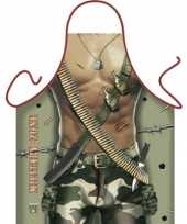 Funartikel schort military zone man