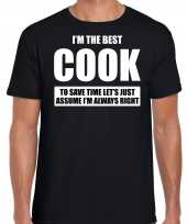 I m the best cook t shirt zwart heren de beste kok cadeau