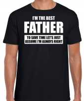 I m the best father t-shirt zwart heren de beste vader cadeau