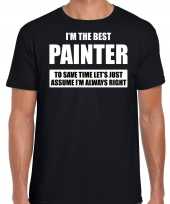 I m the best painter t-shirt zwart heren de beste schilder cadeau