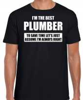 I m the best plumber t shirt zwart heren de beste loodgieter cadeau