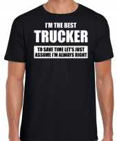 I m the best trucker t shirt zwart heren de beste vrachtwagenchauffeur cadeau