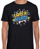 Super hero cadeau t shirt zwart voor heren