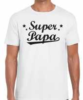 Super papa cadeau t shirt wit voor heren