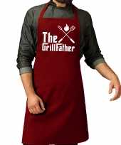 The grillfather barbecue bbq schort rood voor heren