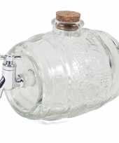 Vaderdag cadeau drank whisky dispenser met tap 2 liter