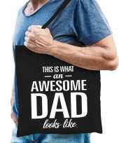 Zwarte kado tas this is what an awesome dad looks like